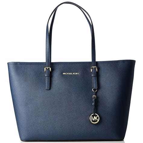 michael kors jet set tote navy large|Michael Kors large travel bag.